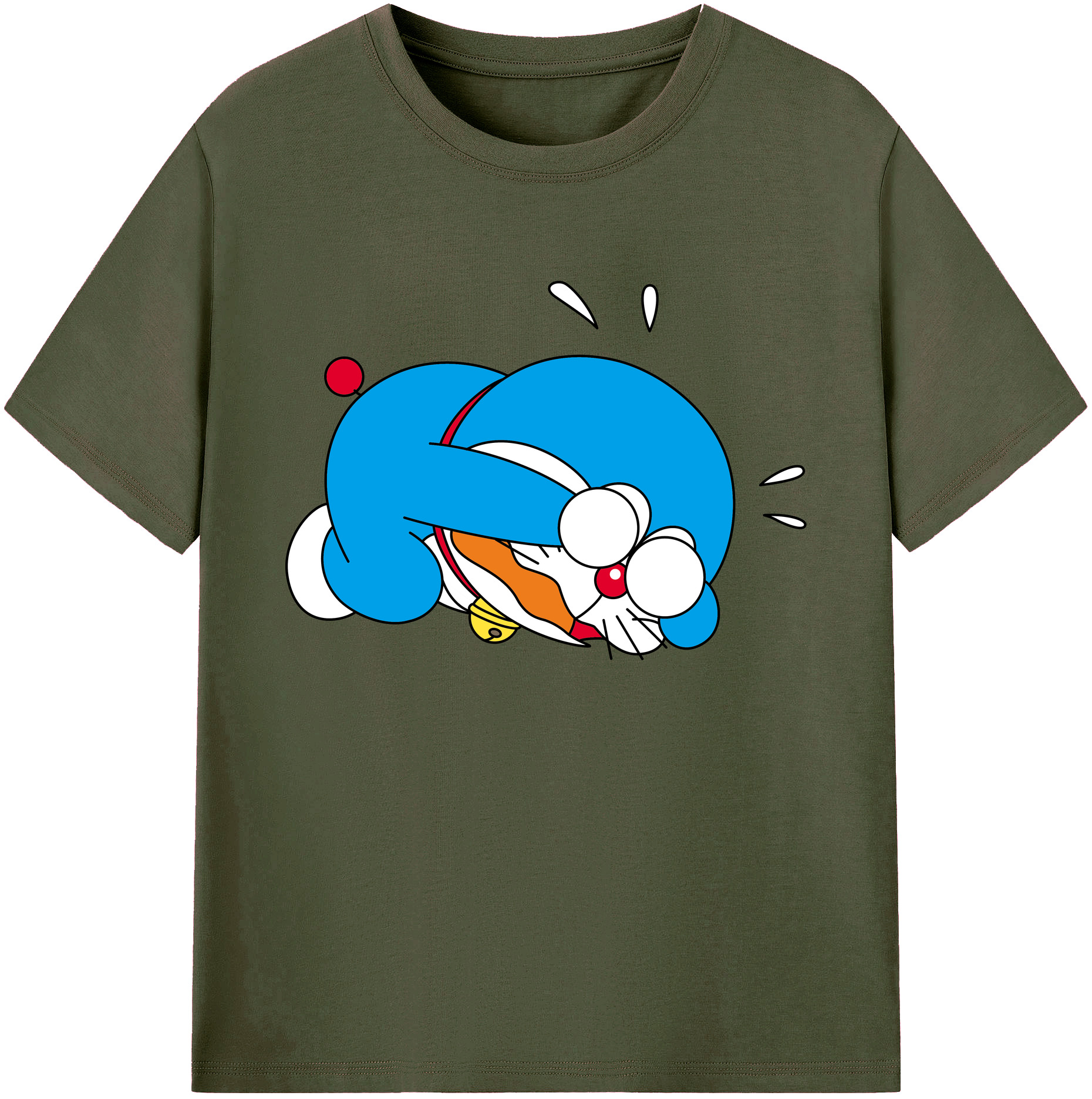 （画像用） ドラえもん Doraemon 綿100％ メンズ半袖Tシャツ｜肌触りやわらか＆通気性